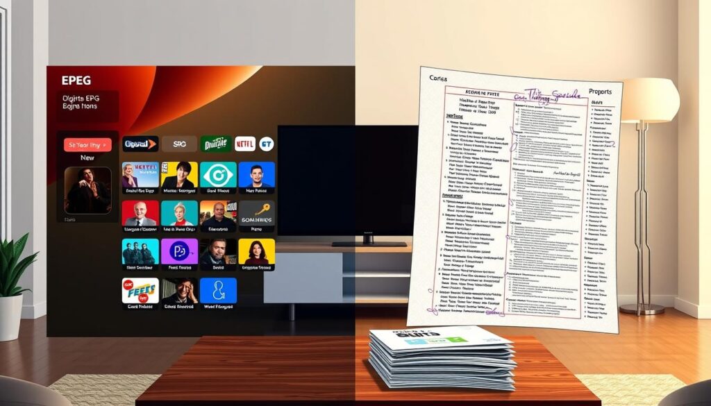 EPG vs traditional TV guides EPG vs traditional TV guides
